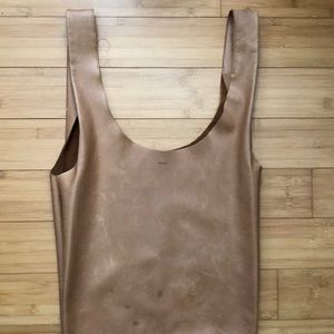 Baggu Tan Leather Tote